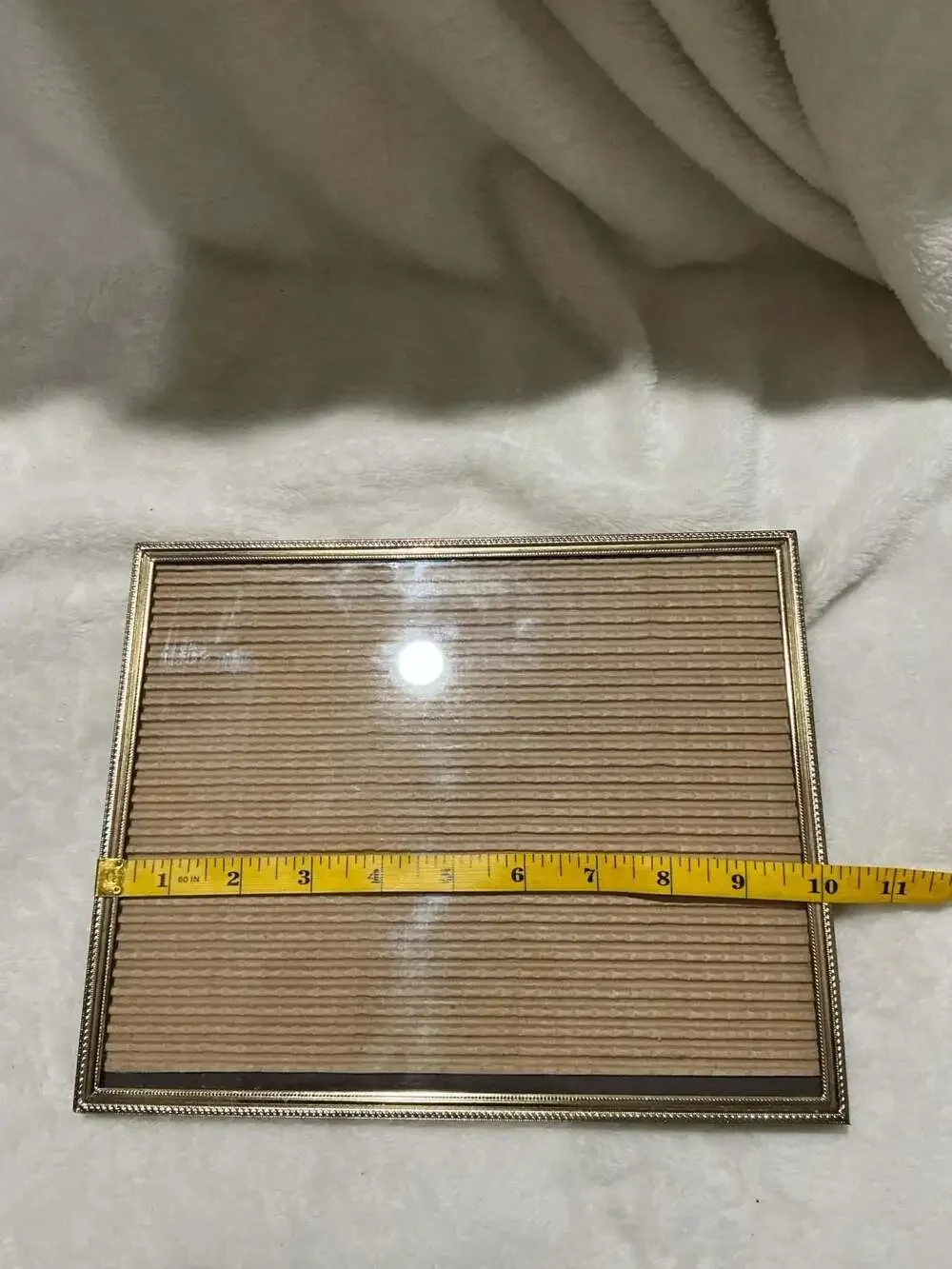 Vintage Brass Picture Frame Size 8x10 Gold Metal Ornate Easel